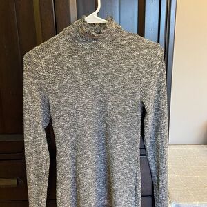 Abercrombie & Fitch New Women’s Grey Fitted Turtleneck